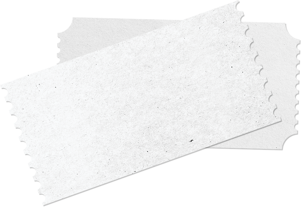 white blank ticket with paper pattern texture for mockup